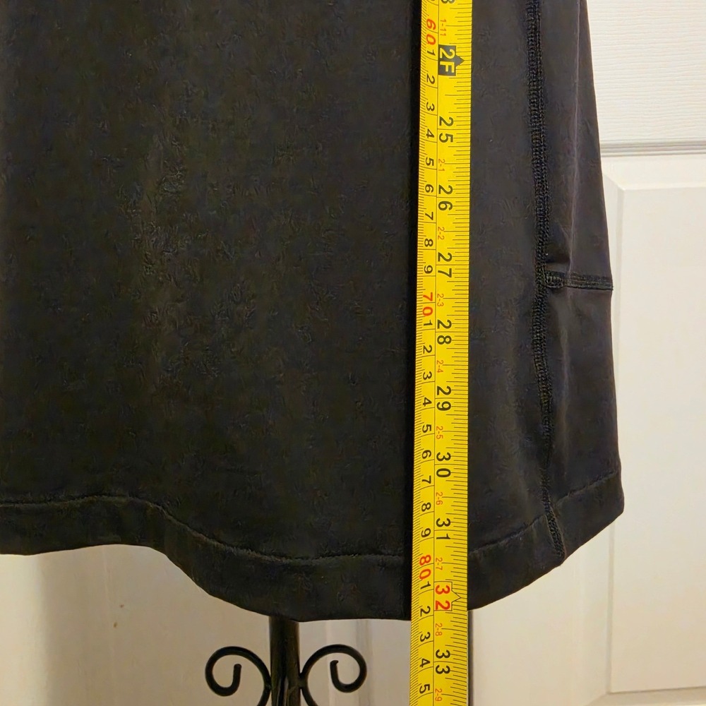 Lands' End Black Tonal Cross Back Active Dress Built-in Bra Medium 10-12 - Picture 5 of 10